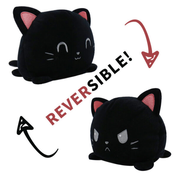 Black Kitten Reversible Plushie