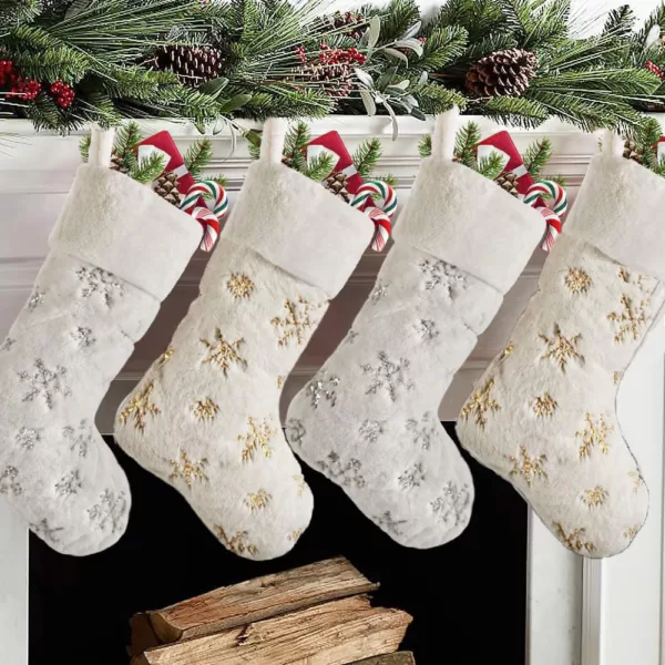 Snowflake Plushie Stockings