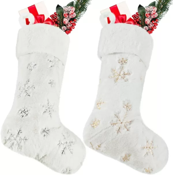 Snowflake Plushie Stockings