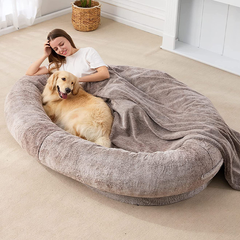 Large Human Plush Dog Bed